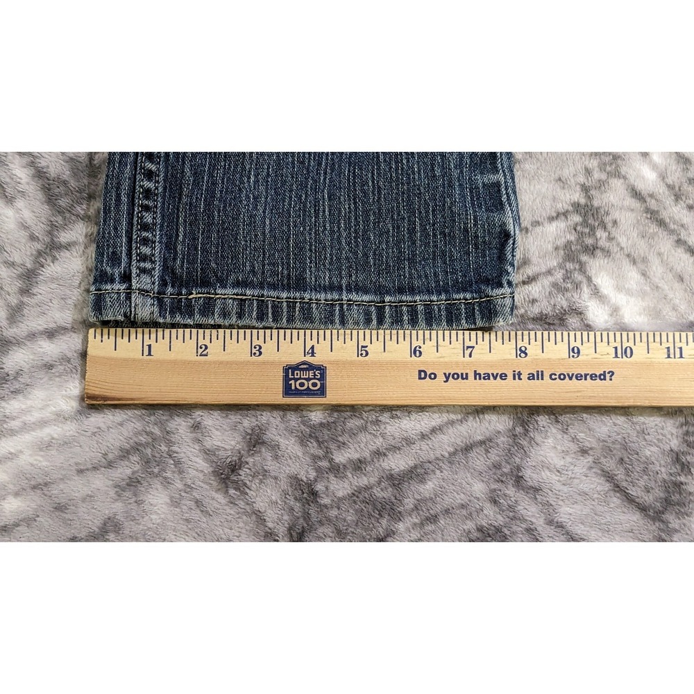 Levis 505 33 x 33 Regular Straight Denim Stone Jeans Textured Stripe Y2K Style - Picture 6 of 13